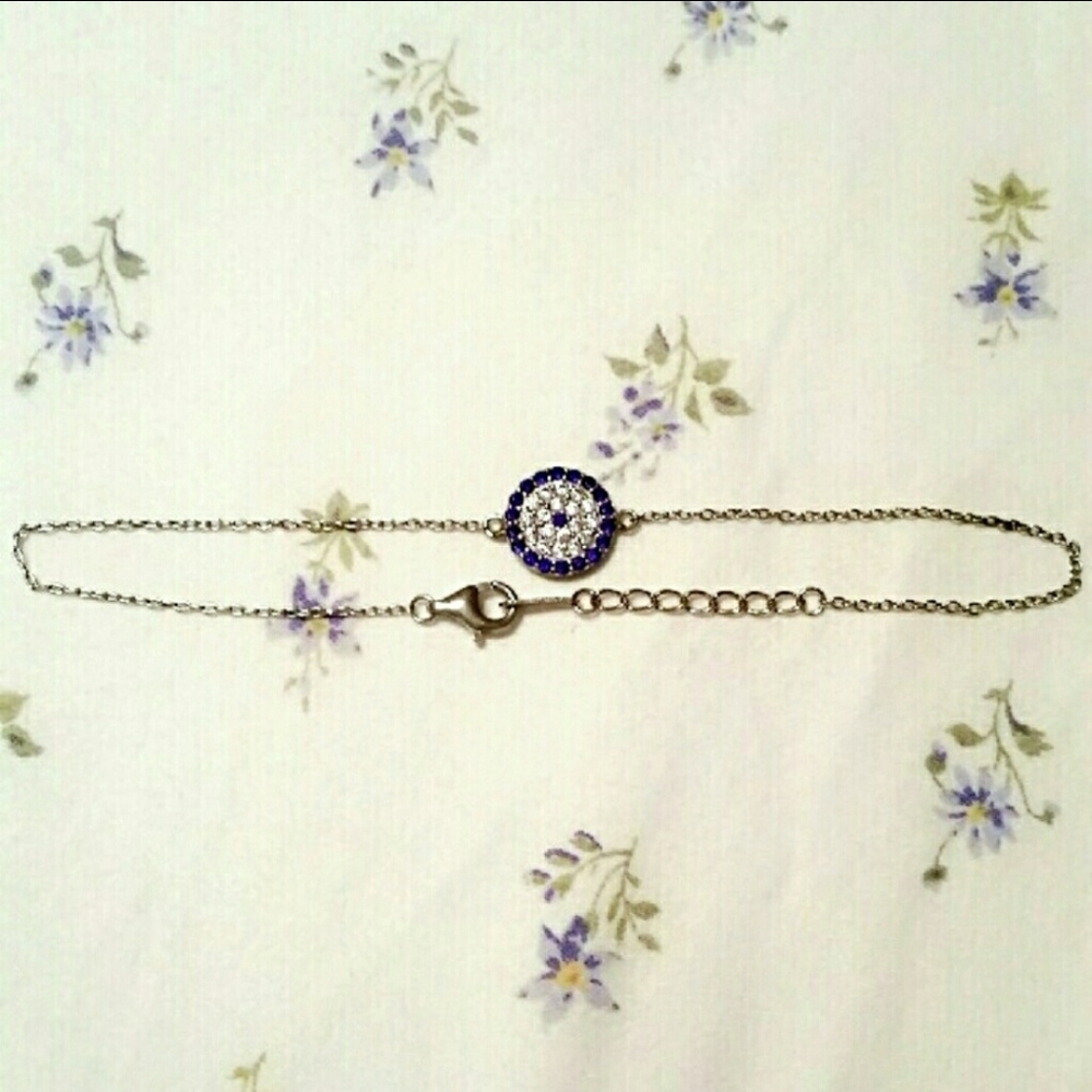 💕Made in Israel Evil Eye 925 CZ Bracelet💕 - Picture 1 of 5